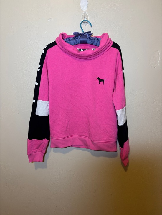 PINK Victoria's Secret Sweaters - PINK Victoria's Secret Pink Colorblock Cowl Neck Pullover